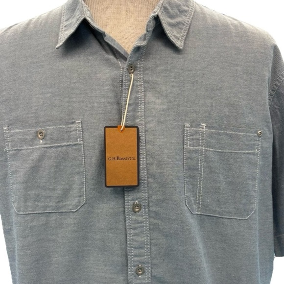G.H. Bass & Co. Blue Casual Button Down Shirt - Picture 7 of 11
